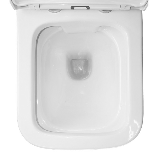 Унитаз напольный Azario Nigel 385x616x785 с сиденьем с микролифтом белый (AZ-55)