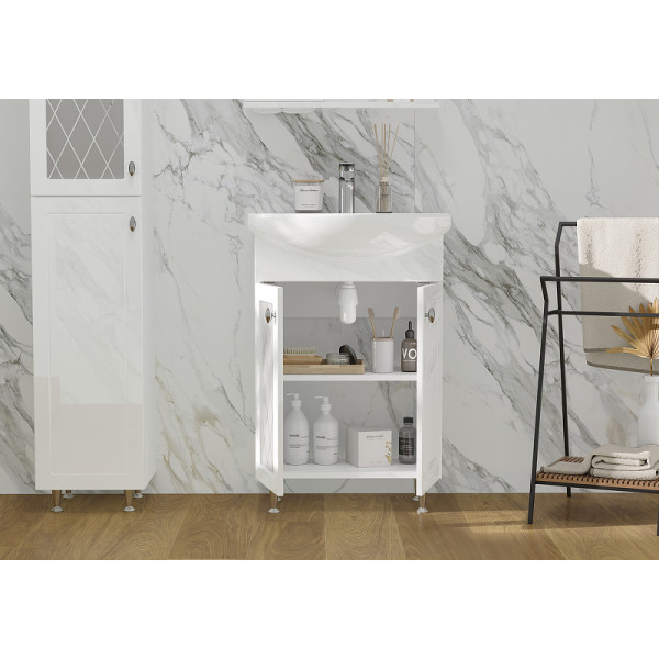 Тумба напольная Volna Milena 510x800 белая (tnMILENA55.2D-01)