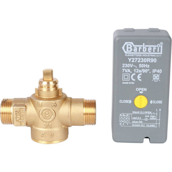 Клапан зональный 2-ходовой 3/4"НР Stout, сервопривод 230V, с 3-х жильным кабелем 1 м. SVM-0070-200020 Клапан зональный 2-ходовой 3/4"НР Stout, сервопривод 230V, с 3-х жильным кабелем 1 м. SVM-0070-200020