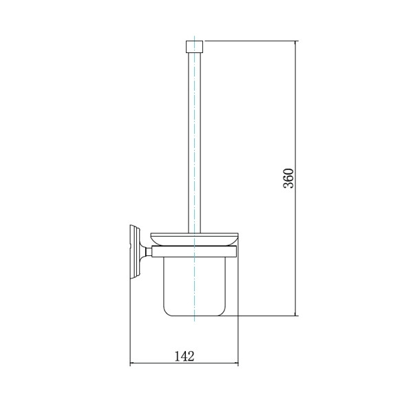 Ершик Fashun настенный хром (A1510)