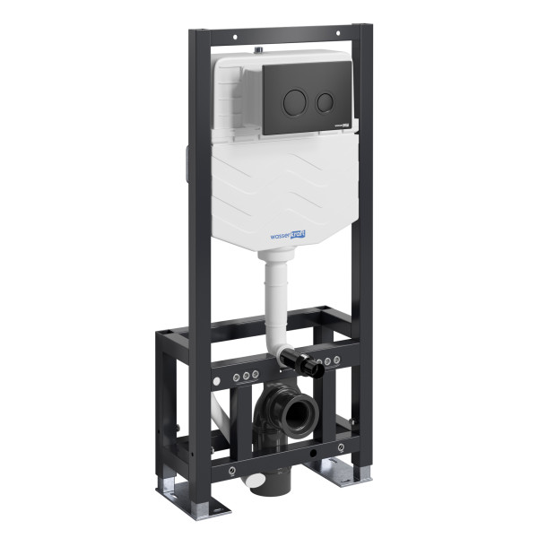 Инсталляция для унитаза WasserKRAFT Dill с клавишей смыва черная матовая (61TLT.010.ME.MB01)