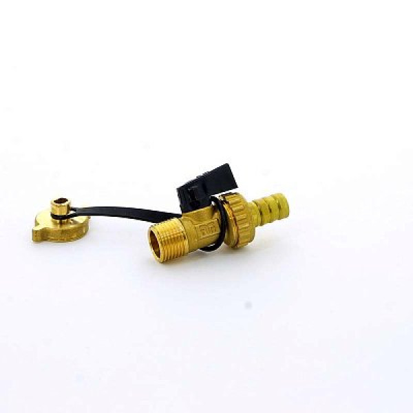 Кран шаровый сливной с заглушкой Tiemme 1/2" Н (черная ручка) (2950001) Кран шаровый сливной с заглушкой Tiemme 1/2" Н (черная ручка) (2950001)