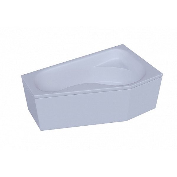 Ванна акриловая Акватек Медея 170х95 R на каркасе, с фронтальным экраном, слив-перелив