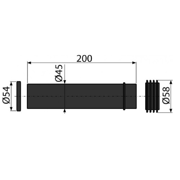 Патрубок для подвода воды к унитазу AlcaPlast 45 мм (M901) Патрубок для подвода воды к унитазу AlcaPlast 45 мм (M901)