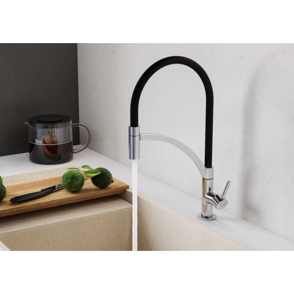 Смеситель для кухни Santek Брукс с гибким изливом хром (WH5A45013C001)