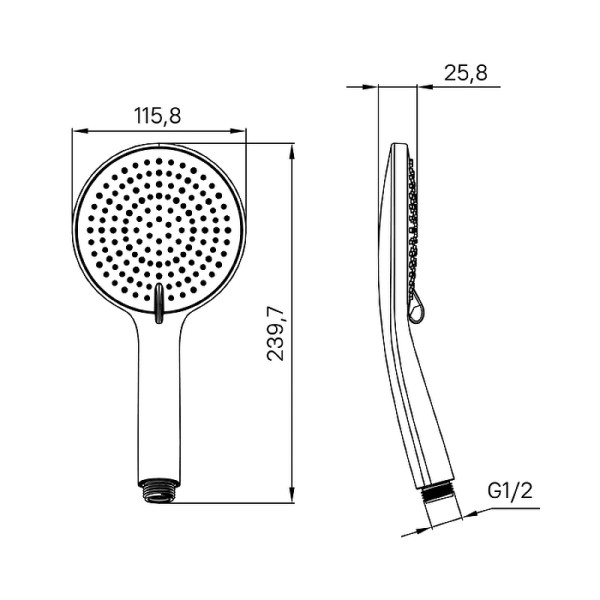 Лейка душевая Iddis Optima Home белая (OPH3F0Wi18)