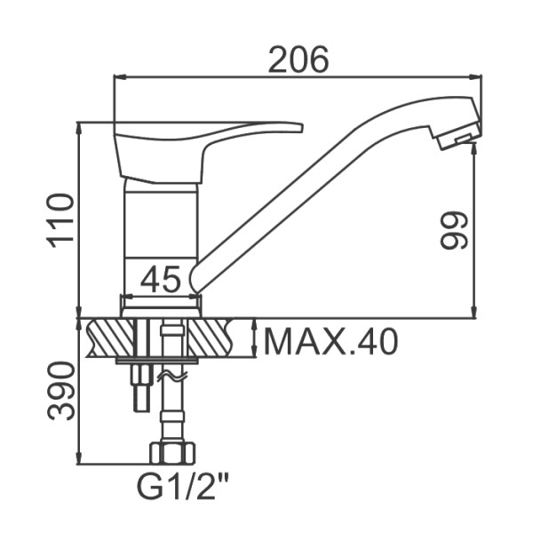 Смеситель для кухни Ledeme хром (L4514-B) Смеситель для кухни Ledeme хром (L4514-B)
