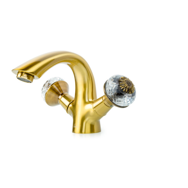 Смеситель для раковины Boheme Flora бронзовый (311-FL)