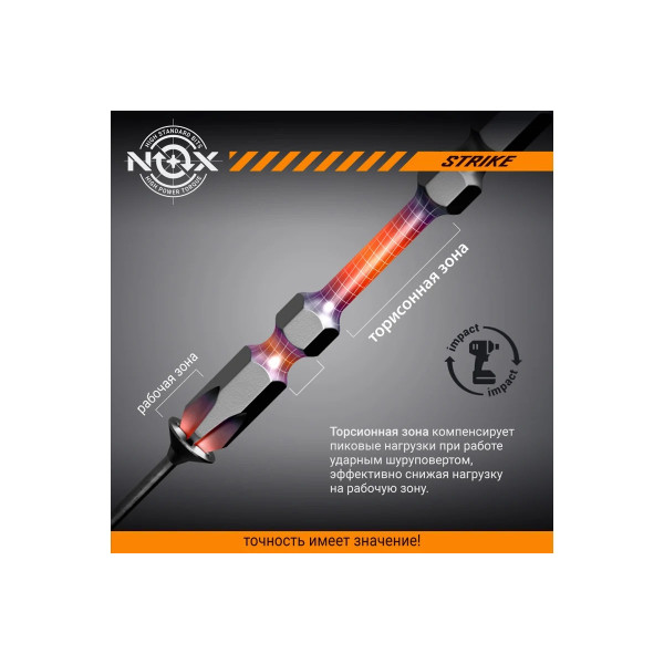 Бита Nox impact Pz3-60 E6,3, 2 шт карта STRIKE (333360-2)