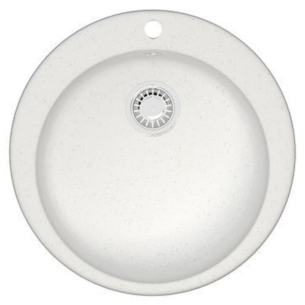 Мойка для кухни врезная Azario Vital 50,7x50,7x20 сифон + герметик белая