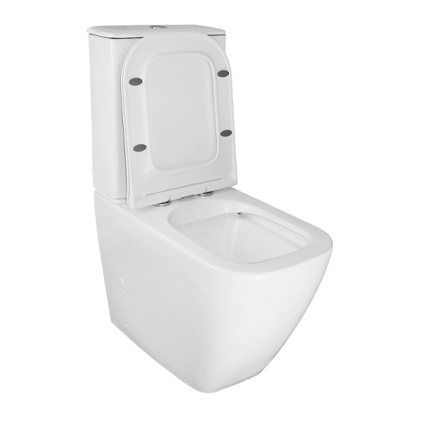 Унитаз напольный Mirada S безободковый с бачком и сиденьем микролифт 620х385х920 (AZ-1288A)