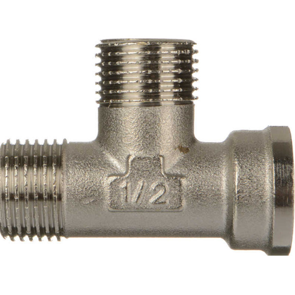 Тройник 1/2" ВНН TeRma (никель) (06108) Тройник 1/2" ВНН TeRma (никель) (06108)
