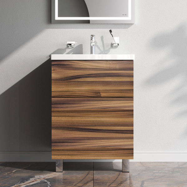 Тумба напольная AM.PM Gem 60x80 2 ящика, орех (M90FSX0602HF) Тумба напольная AM.PM Gem 60x80 2 ящика, орех (M90FSX0602HF)