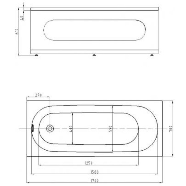 Ванна гидромассажная и аэромассажная Акватек Оберон 170х70 Ванна гидромассажная и аэромассажная Акватек Оберон 170х70