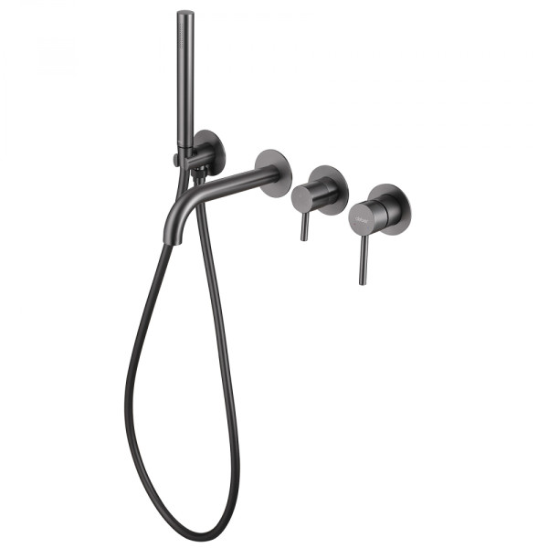 Смеситель для ванны и душа Abber Wasser Kreis никель (AF8130NG)