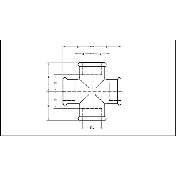 Крестовина 3/4" (оцинков.)