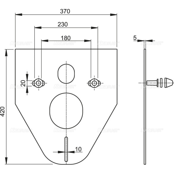 Прокладка звукоизолирующая AlcaPlast для унитаза и биде (M910)