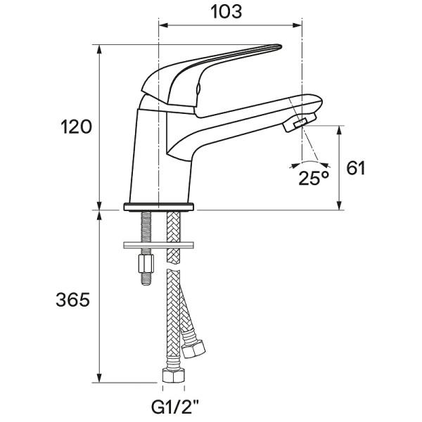 Смеситель для раковины Santek Нико хром (WH5A02005C001)