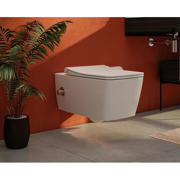 Унитаз подвесной Vitra Metropole Rim-Ex безободковый, с функцией биде и встроенным смесителем (7672B003-1684) Унитаз подвесной Vitra Metropole Rim-Ex безободковый, с функцией биде и встроенным смесителем (7672B003-1684)