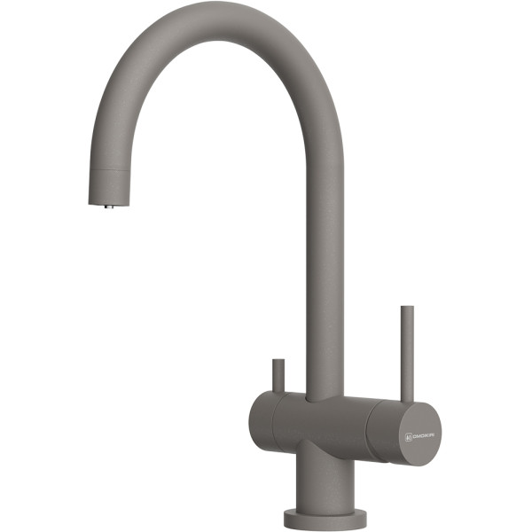 Смеситель для кухни Omoikiri Yamada-P-GR с переключателем на фильтр leningrad grey(4974261)