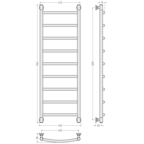 Полотенцесушитель водяной Сунержа Галант 1200x400 матовый черный (31-0200-1240) Полотенцесушитель водяной Сунержа Галант 1200x400 матовый черный (31-0200-1240)