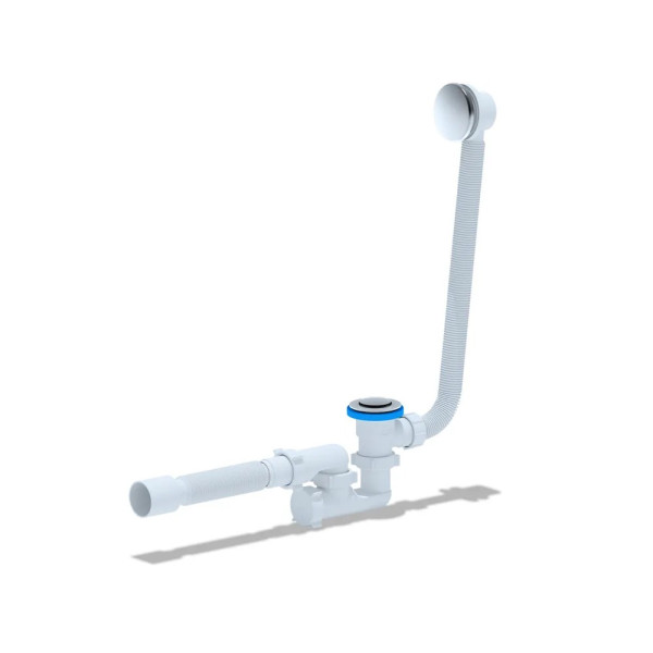 Обвязка для ванны АНИ с выпуском 1 1/2"*40 клик-клак, с гибкой трубой 375*40/50, (сетка) АНИ пласт (EC255S)