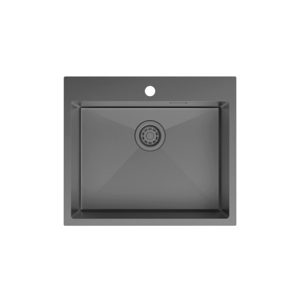 Мойка встраиваемая Iddis Haze 59x51x21 Haze сифоном графит (HAZ59GMi77)