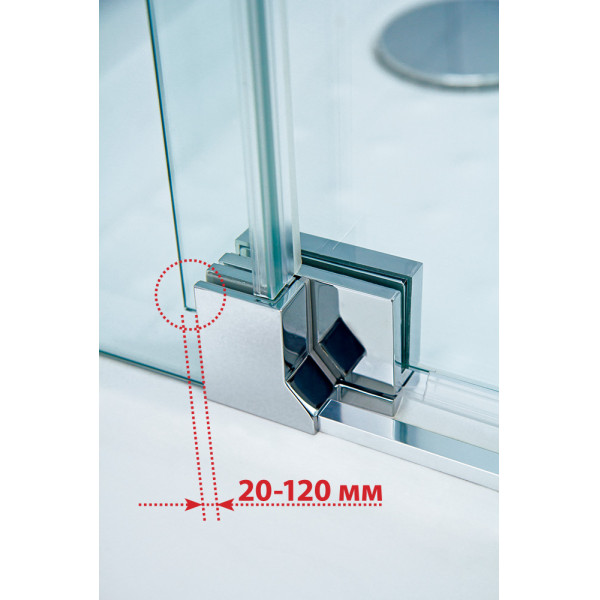 Душевой уголок Cezares Slider 90x100x195 стекло бронза, профиль черный (SLIDER-AH-2-90/100-100/110-BR-NERO)