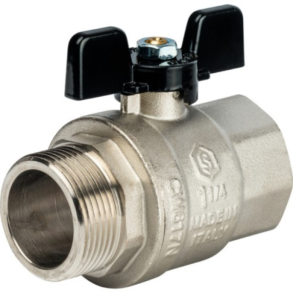 Кран 1 1/4" ВН шаровый Stout (черная бабочка, полнопроходной) SVB-0004-000032 Кран 1 1/4" ВН шаровый Stout (черная бабочка, полнопроходной) SVB-0004-000032