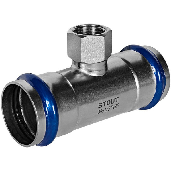 Тройник переходной 35х1/2"Вх35 Stout SSS-2015 ВПр-ВР (нерж.ст., пресс) SSS-2015-003512 Тройник переходной 35х1/2"Вх35 Stout SSS-2015 ВПр-ВР (нерж.ст., пресс) SSS-2015-003512