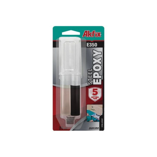Клей эпоксидный для стали Akfix E350, 25 мл. (AKU500)