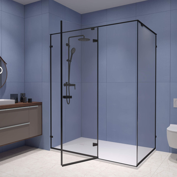 Душевой уголок RGW Stilvoll 100x90x200 стекло прозрачное, профиль черный (353204009-14) Душевой уголок RGW Stilvoll 100x90x200 стекло прозрачное, профиль черный (353204009-14)