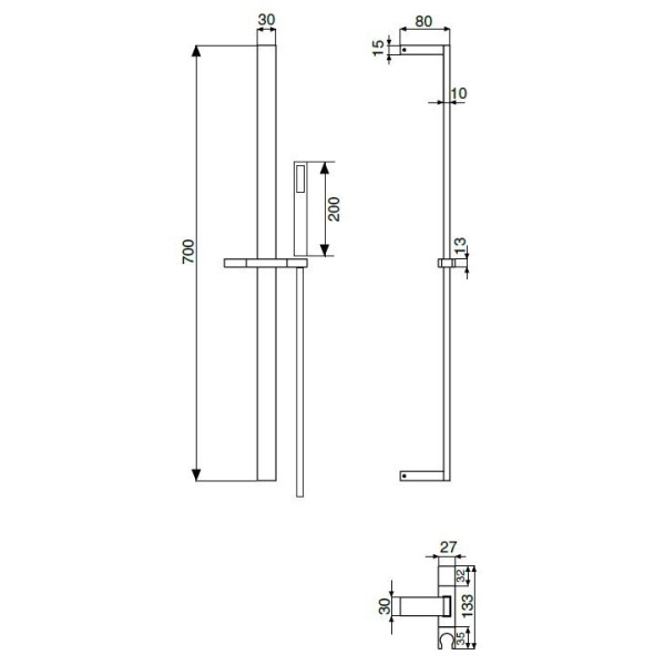 Душевая стойка Cezares CZR черный матовый (CZR-B-SDQ-NOP) Душевая стойка Cezares CZR черный матовый (CZR-B-SDQ-NOP)