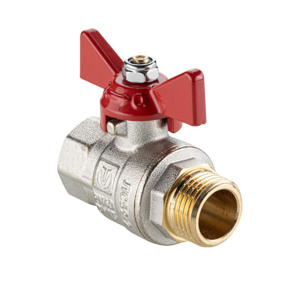 Кран 1/2" ВН шаровый Valtec Base-ГОСТ (красная бабочка) VT.218S.N.04