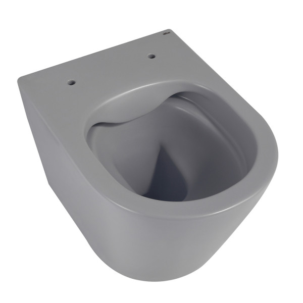 Унитаз подвесной ABBER Bequem серый матовый, безободковый (AC1102MG)