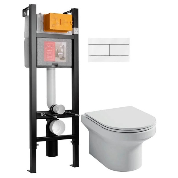 Комплект инсталляция с унитазом Jacob Delafon Elite с сиденьем тонким микролифт, с клавишей белой (E33131RU+EDX114RU+E4316-00) (E21755RU-00) Комплект инсталляция с унитазом Jacob Delafon Elite с сиденьем тонким микролифт, с клавишей белой (E33131RU+EDX114RU+E4316-00) (E21755RU-00)