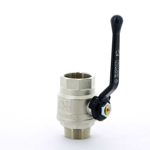 Кран Bugatti 1 1/2" ВН шаровый New Jersey 915 (черная ручка) (09150007)