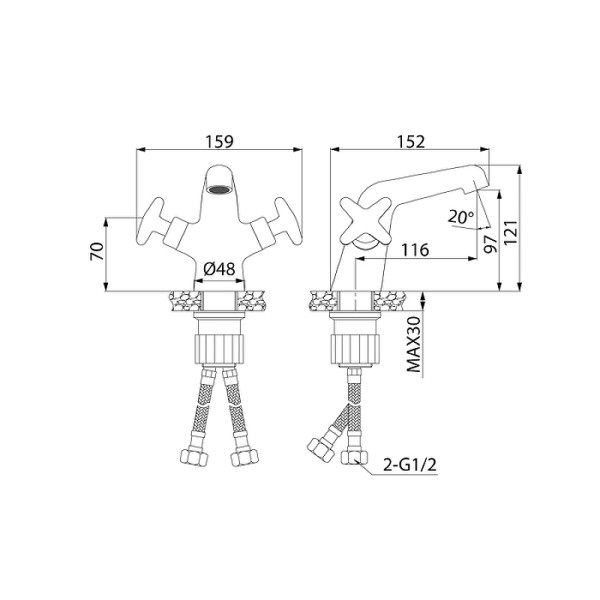 Смеситель для раковины Iddis Acros хром (ACRSB00i01)