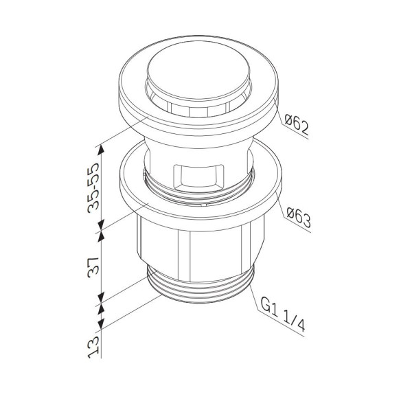 Донный клапан AM.PM золотой (F0700P44)