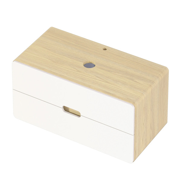 Тумба подвесная 1Marka Vortex  1000x500x50 (орех лучистый солнечный/монолит айсберг) (Ц0000033060)