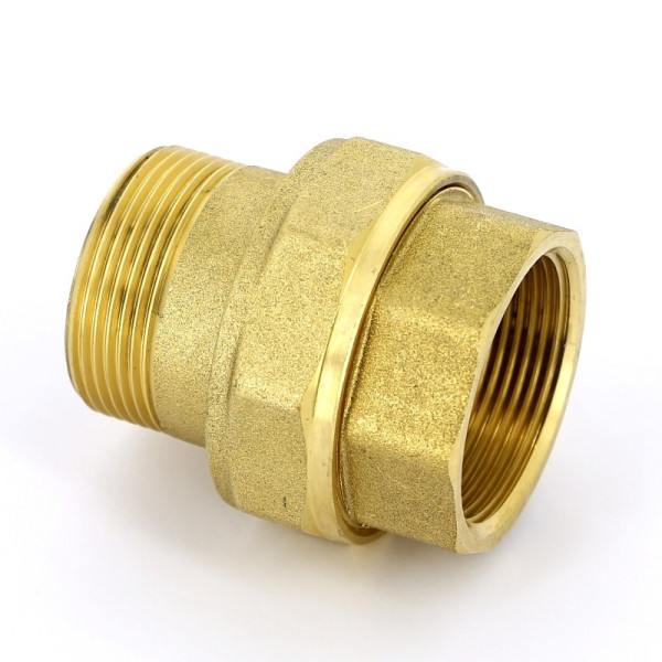 Сгон прямой 1 1/2" ВН с плоской прокладкой Uni-Fitt IT (латунь) 656G6000