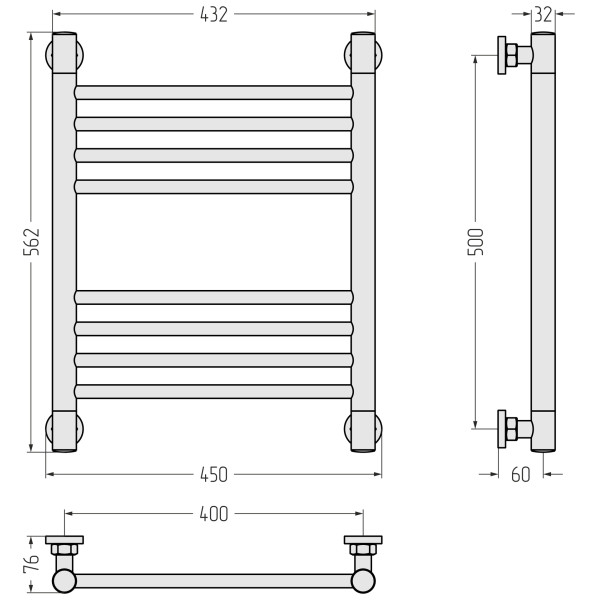 Полотенцесушитель водяной Сунержа Богема + 500x400 матовый черный (31-0220-5040) Полотенцесушитель водяной Сунержа Богема + 500x400 матовый черный (31-0220-5040)