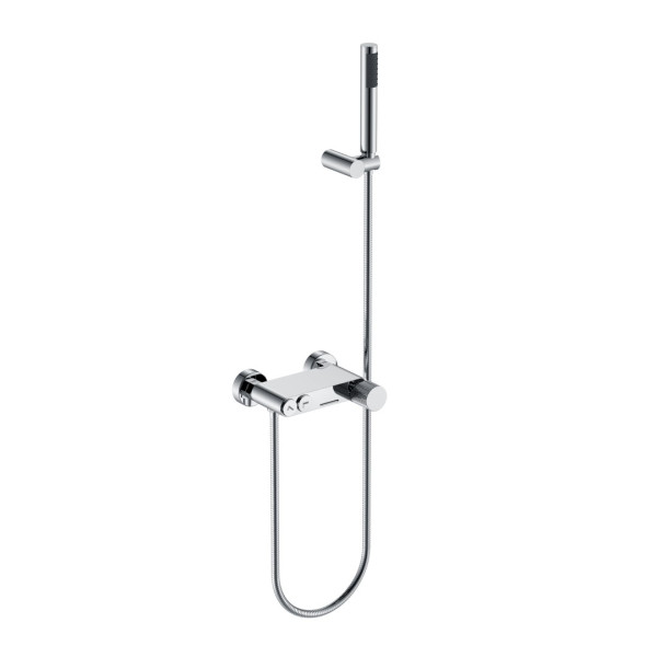 Смеситель для ванны и душа Boheme Stick chrome linea с душевым гарнитуром хром (123-CRCR.3)