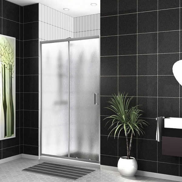 Душевая дверь BelBagno Uno-195 120x195 стекло Шиншилла, профиль хром (UNO-195-BF-1-120-CH-CR)