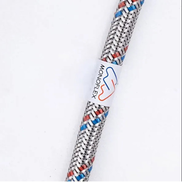 Подводка гибкая для смесителя 1000 мм 1/2"хМ8 Monoflex SS М8х18 мм (короткий штуцер, нерж. сталь) (Н02624)