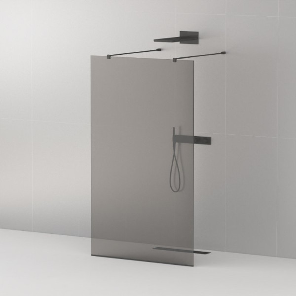 Душевая перегородка Cezares Liberta 110x195 стекло тонированное (графит), профиль черный (LIBERTA-L-2-110-120-GR-NERO) Душевая перегородка Cezares Liberta 110x195 стекло тонированное (графит), профиль черный (LIBERTA-L-2-110-120-GR-NERO)