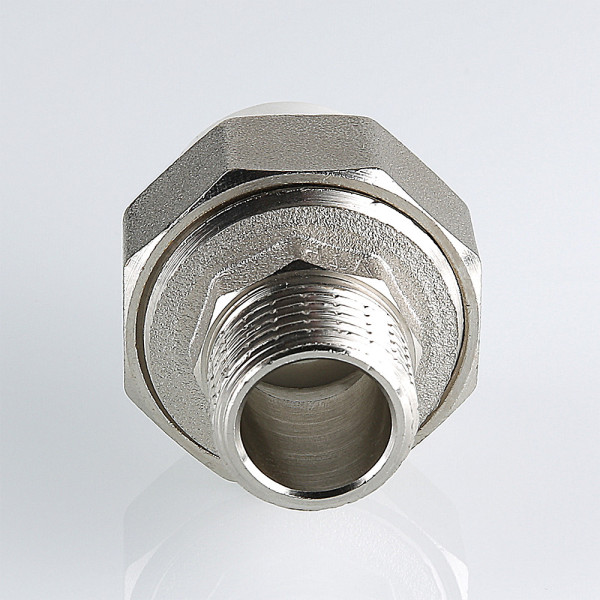 Сгон PP-R 50*1 1/2"Н VALTEC (латунь, белый) VTp.761.0.05008