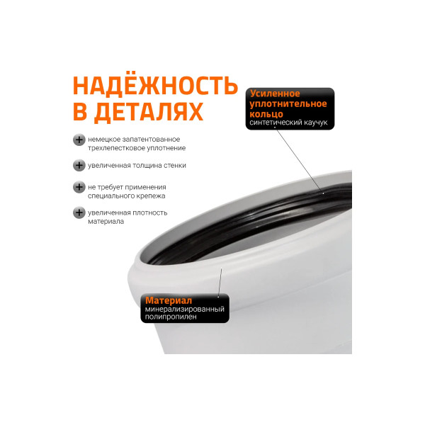 Отвод SKB 90х30 Ostendorf Skolan Safe PP-MD (334110)