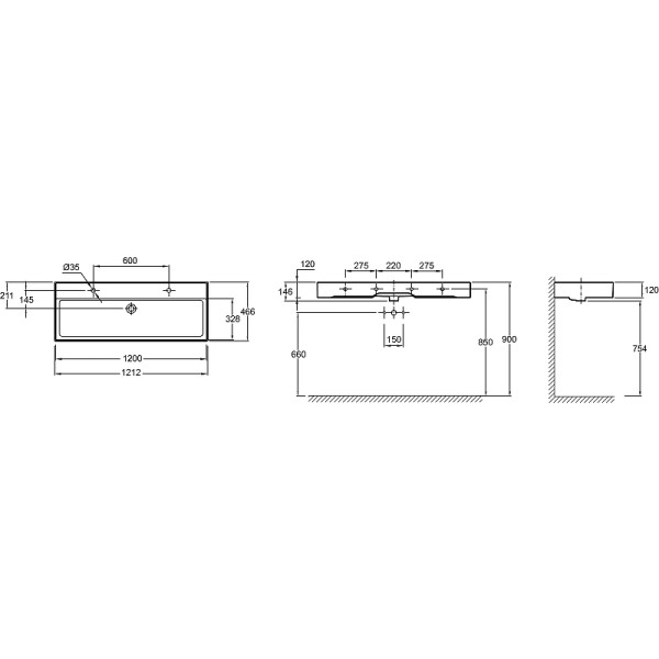 Раковина подвесная Jacob Delafon Vivienne 121,2x46,6 белая (EXBK112-BCM) Раковина подвесная Jacob Delafon Vivienne 121,2x46,6 белая (EXBK112-BCM)