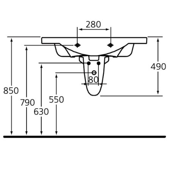 Полупьедестал для раковины Ideal Standard Motion (W310401) Полупьедестал для раковины Ideal Standard Motion (W310401)